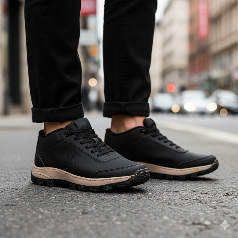 کفش مردانه مشکی CK مدل Behdad